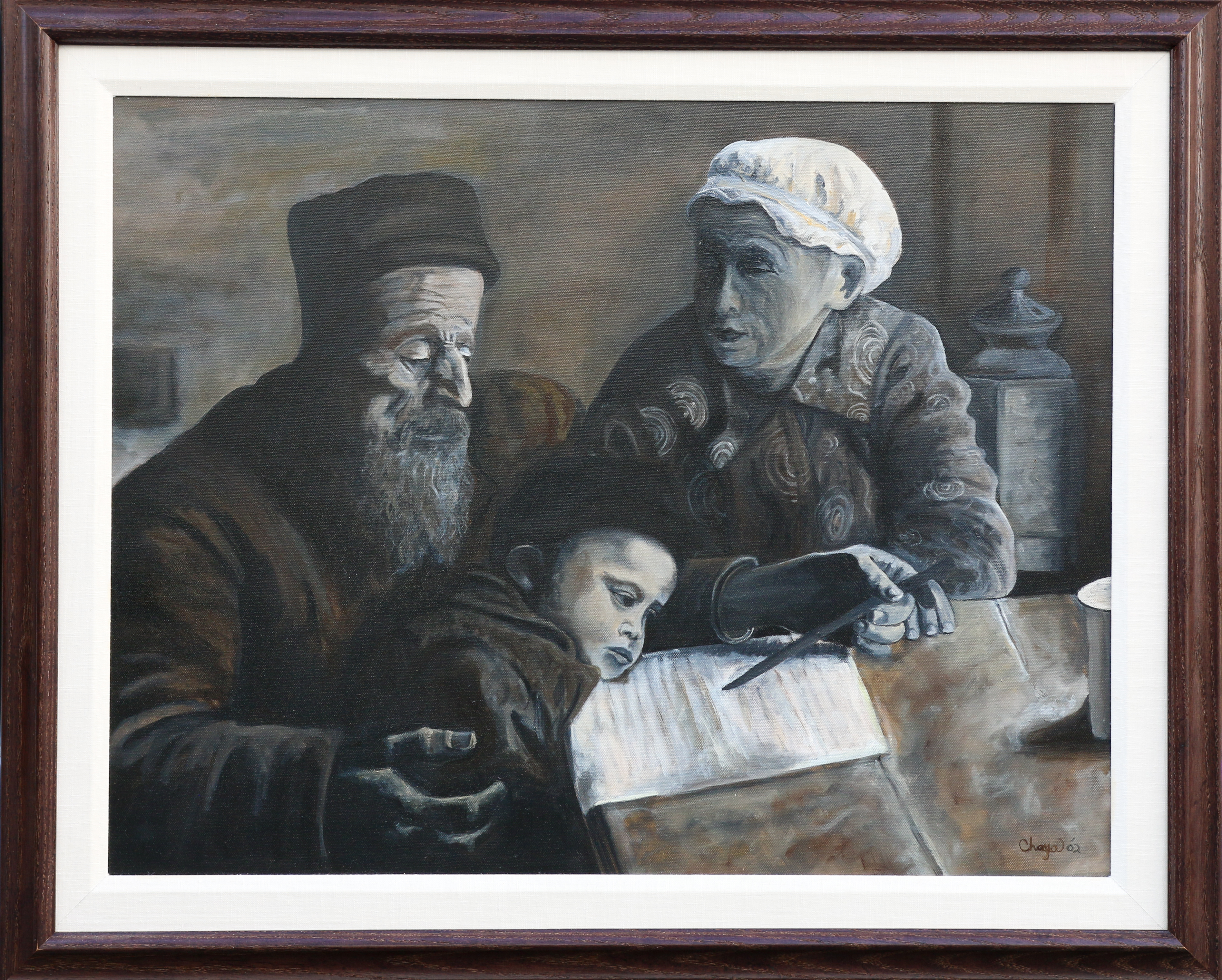 <h9> Talmud Torah<br> Oil<br> 32x25 <br>  $2000 </h9>